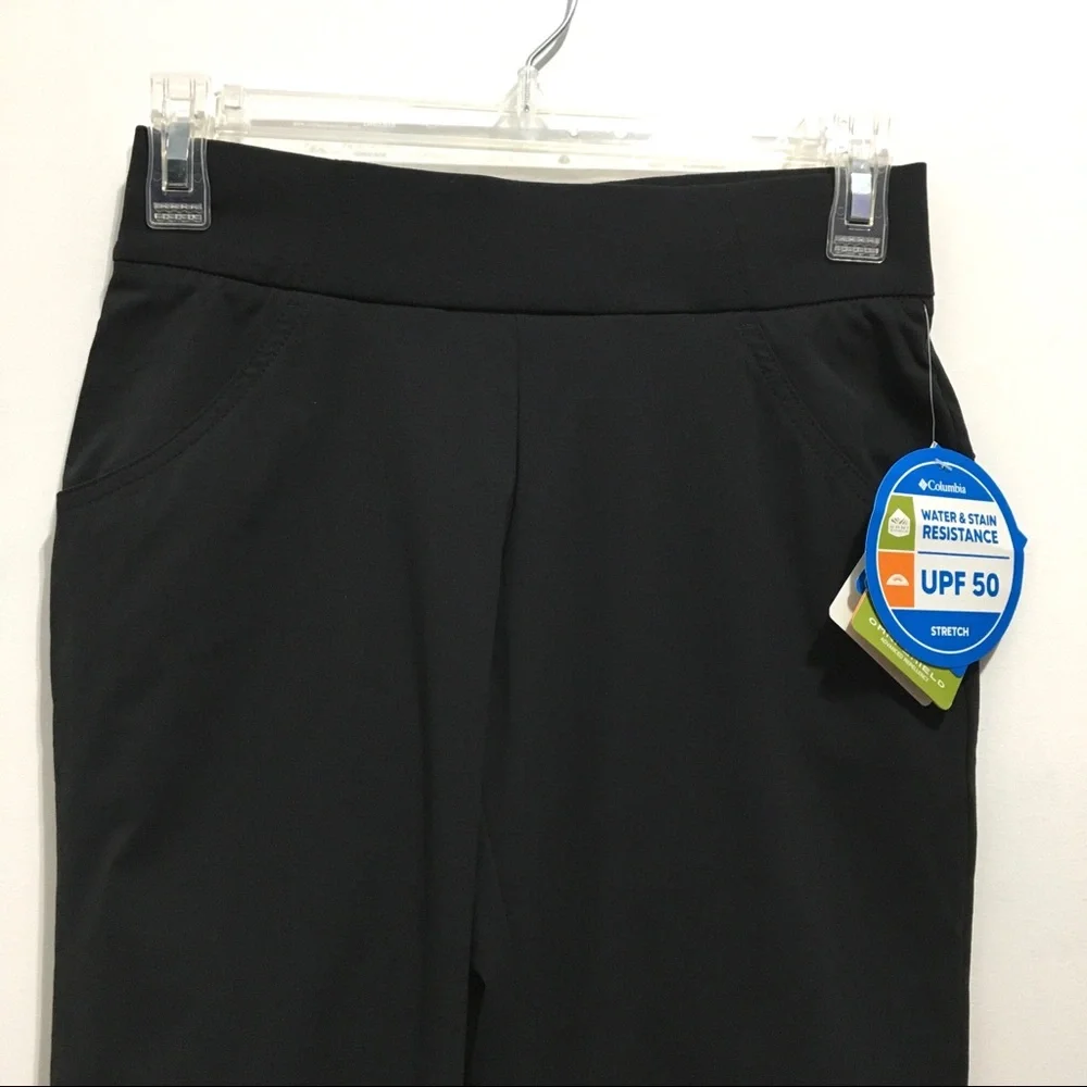 🆕 Columbia Women's Anytime Casual Capri Stretch Pants Black UPF 50_5